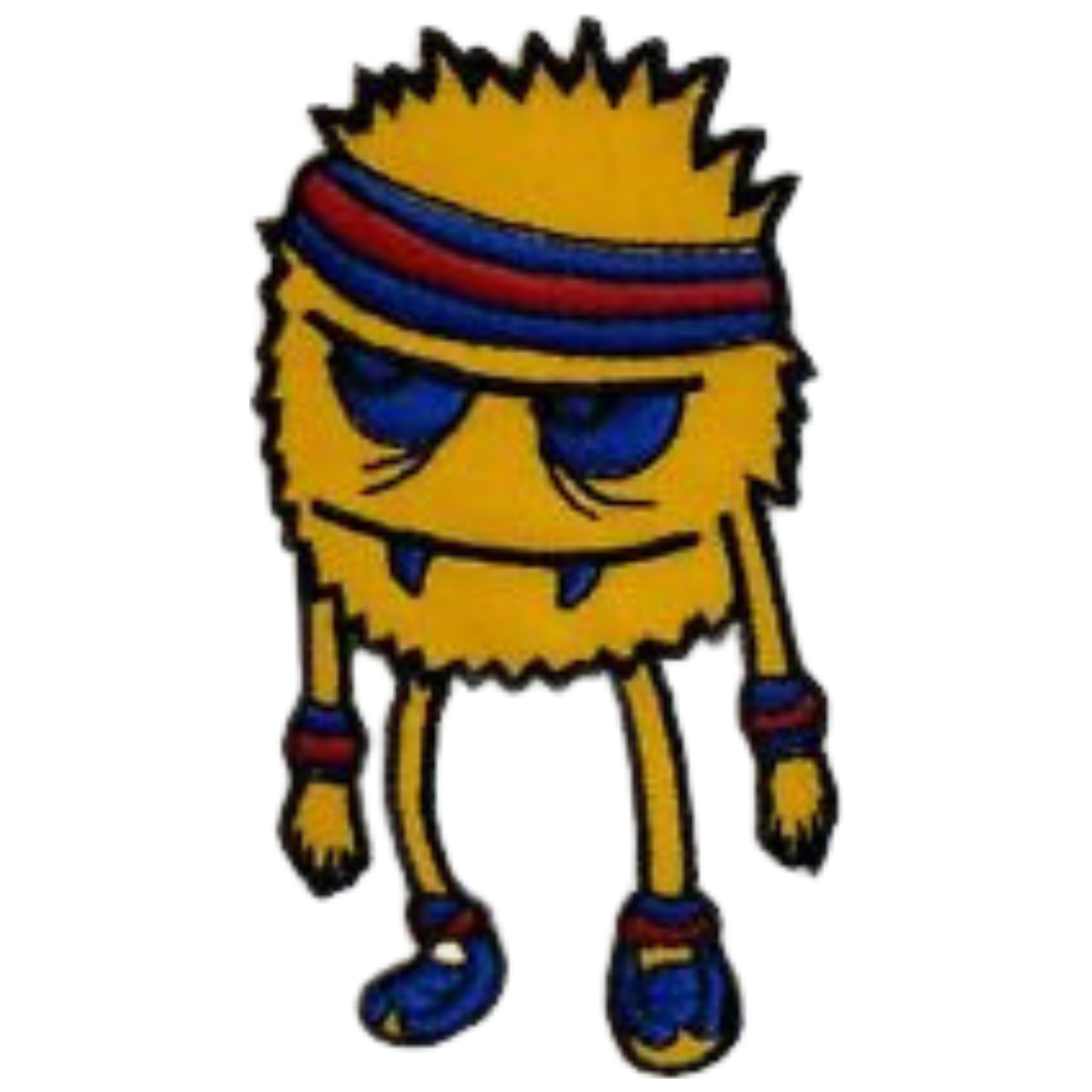 Cute Cartoon Pacman Sporty Iron-On Embroidery Patches for Jackets & Clothing