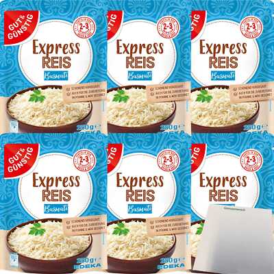 Gut & Günstig Express Reis Basmati 6er Pack 6x250g Packung usy Block