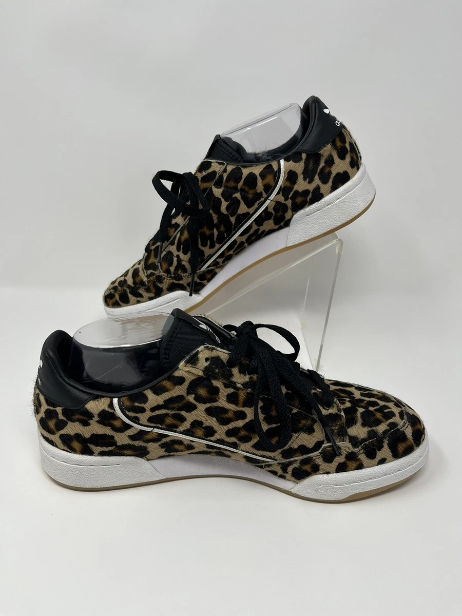 Adidas originals continental shop leopard print trainers