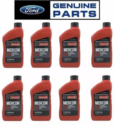 NEW Set of 8 Quarts Automatic Transmission Fluids Mercon-LV Genuine For Ford