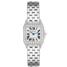 Cartier Santos Demoiselle White Gold Diamond Ladies Watch WF9005Y8 2