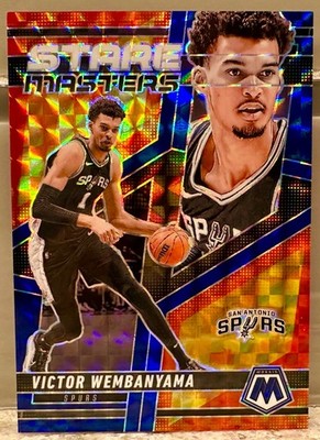 JERSEY NUMBER MATCH! 2024 Panini Mosaic Victor Wembanyama 1/199! STARE MASTERS!