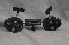 Small rig Super Clamp with Double Crab Shaped Clamps