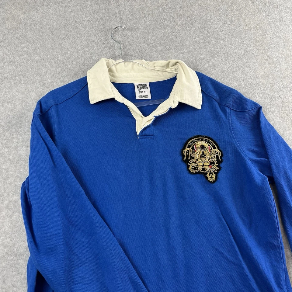 Polo Billionaire Boys Club Rugby Bordado Pesado BBC Dorado Logo Para hombres XL Foto 2 de 4
