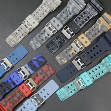 16mm Bracelet Black For Casio G-Shock GA-100 110 GD-120 Resin Watchband Strap
