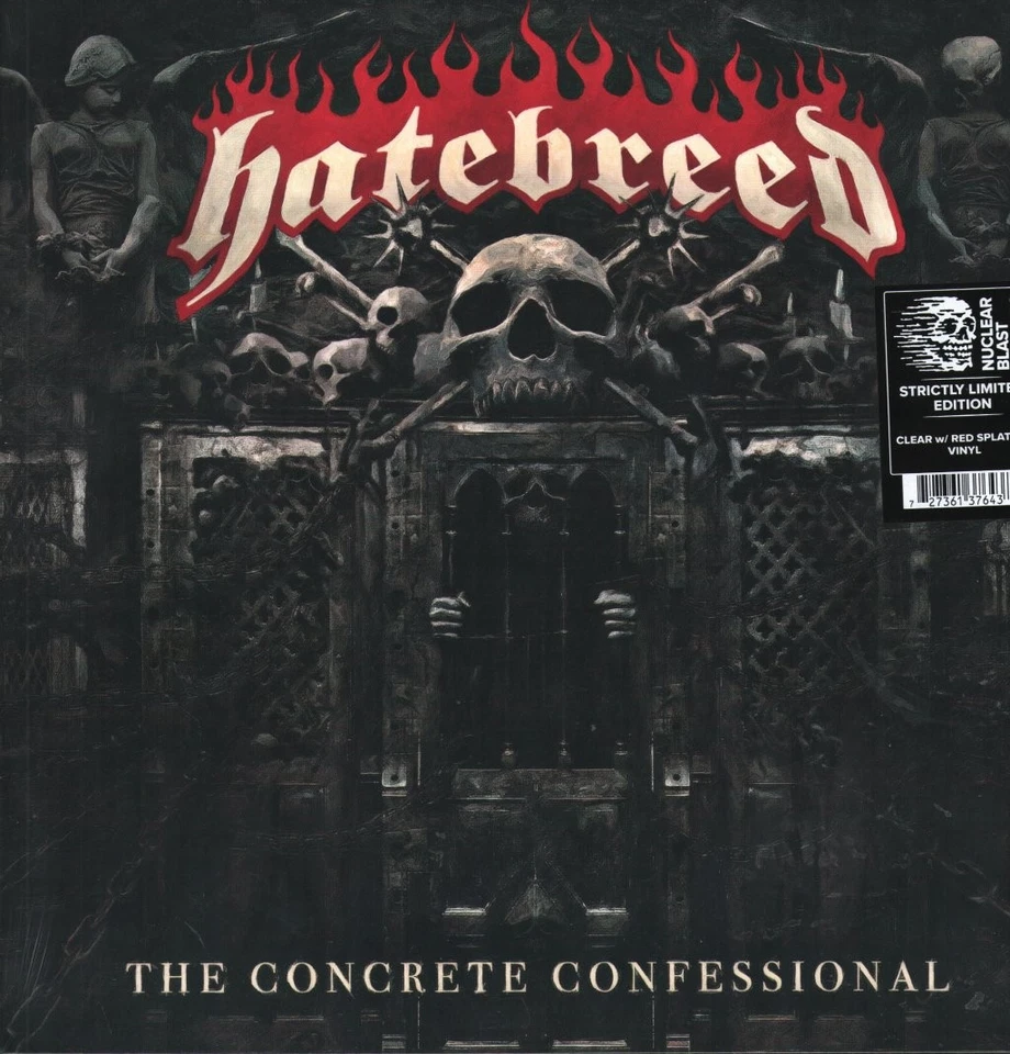 Hatebreed 'The Concrete Confessional' LP Klarer roter Spritzer Neu & Versiegelt