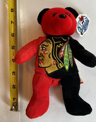 Vintage ~ Chicago Blackhawks NHL 8'' Plush ~ Ice Bears Beanie Baby