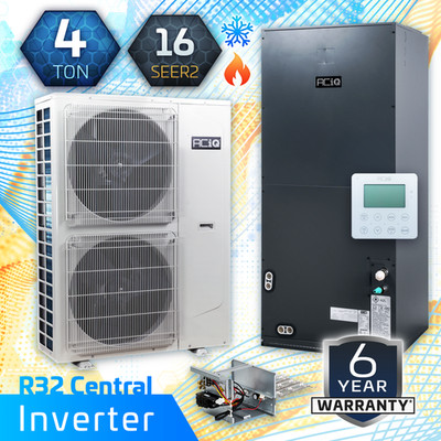 ACiQ Essentials 4 Ton 16 SEER2 Inverter Heat Pump Split System & 15kW Aux, R32