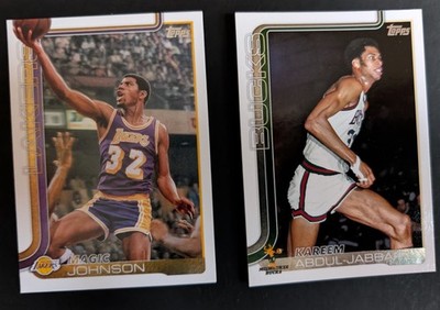 2025-26 Topps - Lot Of 2 Cards - Magic Johnson And Kareem Abdul-Jabbar