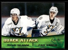 2000-01 OPC Quack Attack , Teemu Selanne/Paul Kariya #TC2