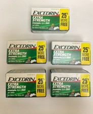 5 Pack of Excedrin Extra Strength Pain Relief - 30 Caplets ea  EXP:12/26 