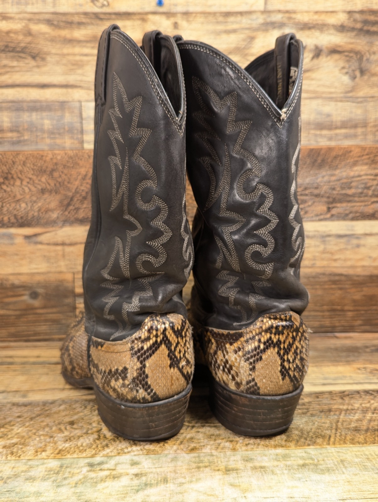 Vintage Dan Post Men's Size 10 EW Python Snakeski… - image 10