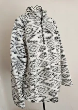 Cozy Sherpa Members Mark 1/4 Zipper Hoodie (no hood) Pullover / Women's Sz XXL