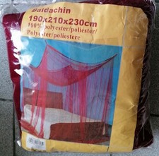 Betthimmel / Baldachin - Größe 190 x 210 x 230 cm, Farbe: Bordeaux