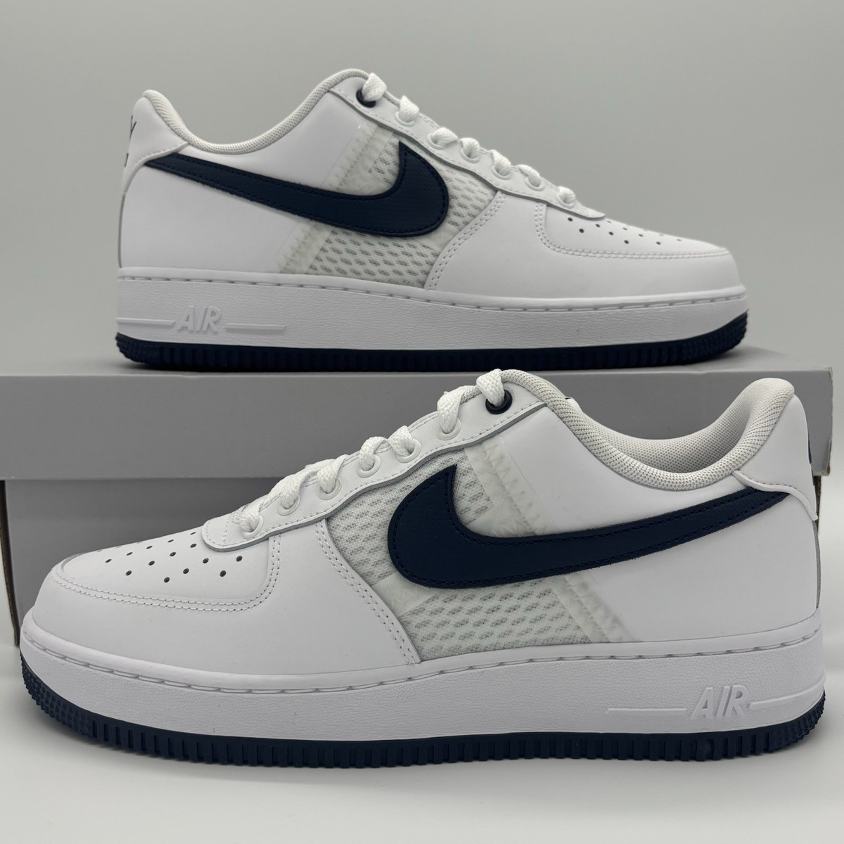 Nike Air Force 1 '07 LV8 White Midnight Navy Sneakers IH4462-100