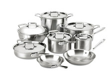 All-Clad D5 Brushed Stainless Steel 14-Piece Cookware Set