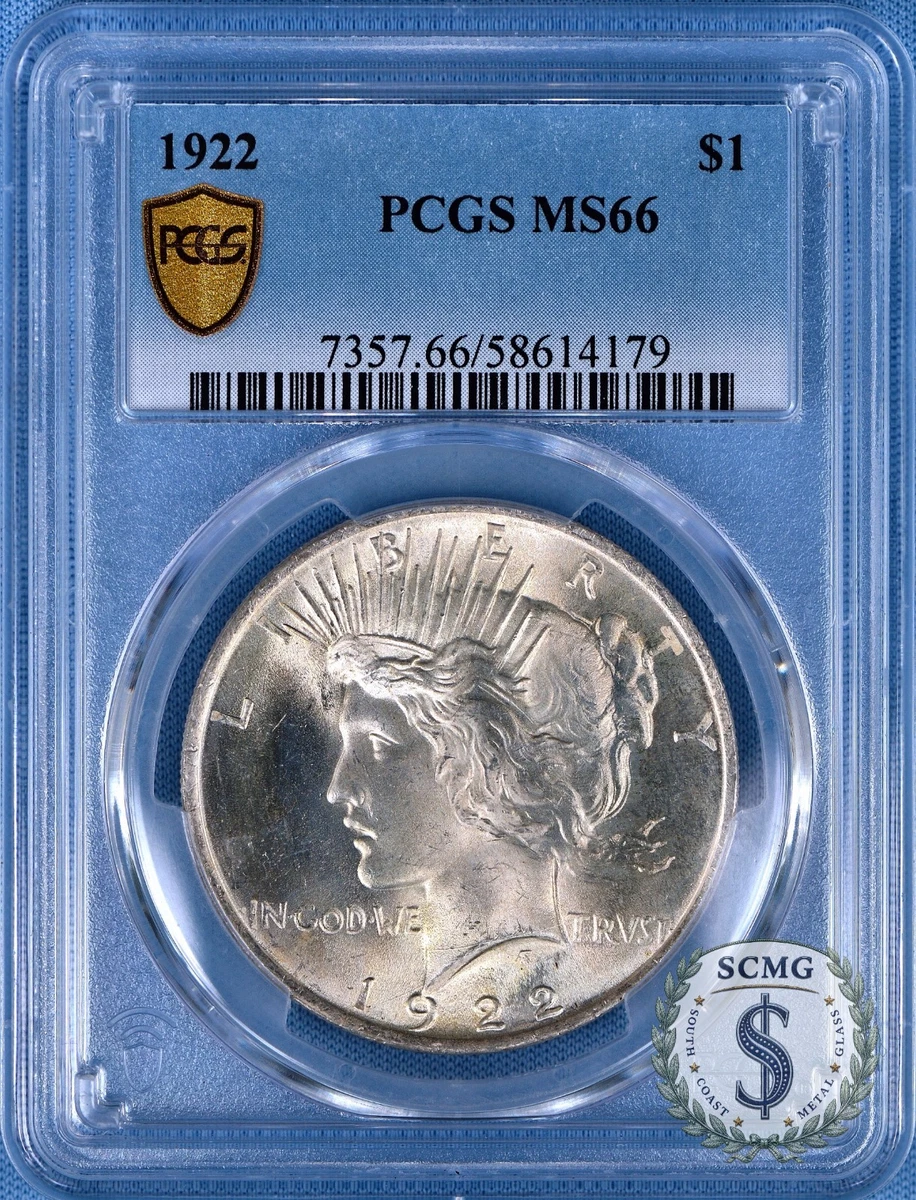 MS 66 Graded 1922 Year Peace Dollars (1921-1935) for sale | eBay