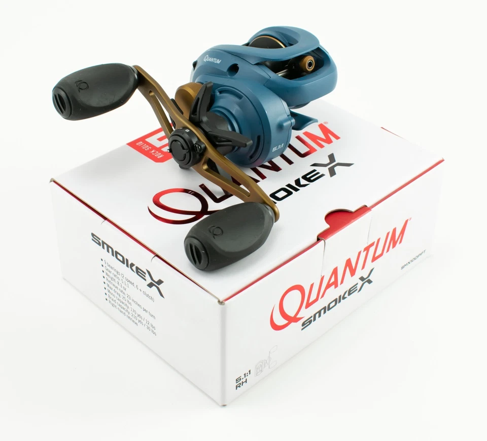 QUANTUM SMOKE X SMX100PPT 5.1:1 GEAR RATIO RIGHT HAND BAITCAST REEL - Image 2 of 4