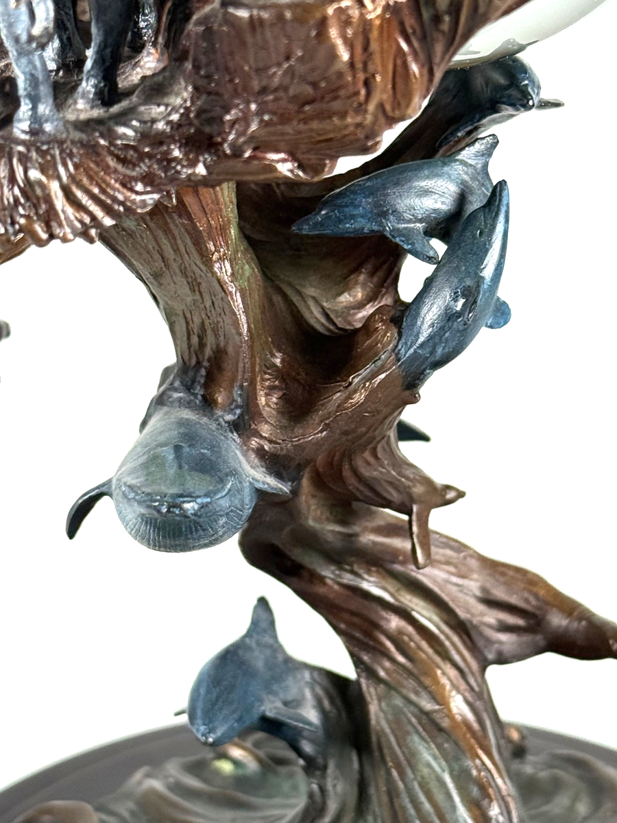 Franklin Mint Guardians of the World Crystal Ball Bronze Sculpture
