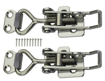 Adjustable Buckle Toggle Catch Latch 2 PCS with Screws for Cabinet Boxes
