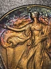 1943 Silver Walking Liberty Half Dollar Uncirculated Gorgeous Book TONER COIN