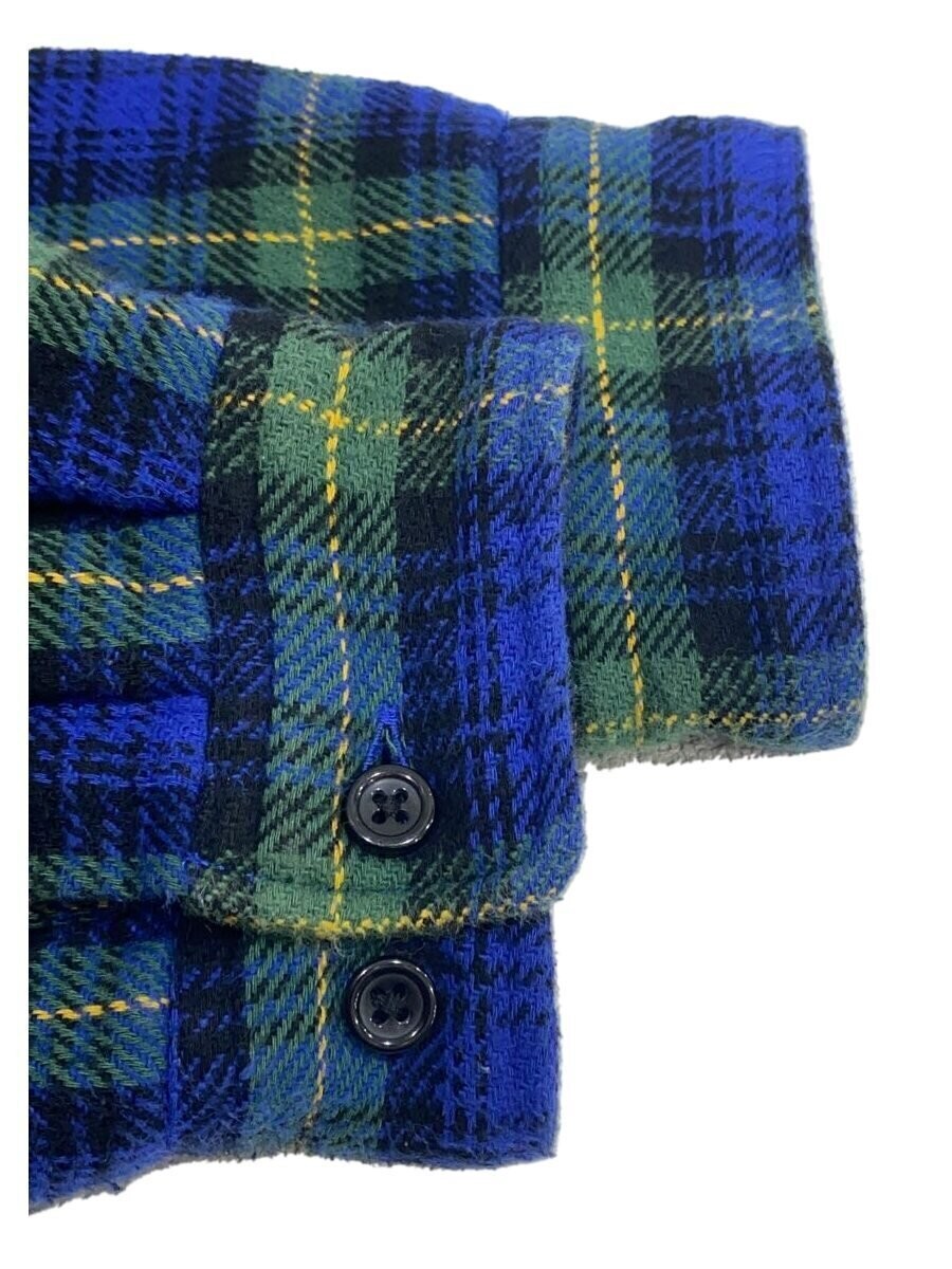 Supreme Jacket/L/Cotton/BLU/All-over pattern/Tartan Flannel Hooded