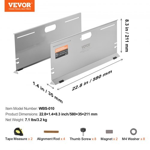 VEVOR Wheel Alignment Tool, 2-Pack Alignment Tool Toe Plates, Stainless Steel To