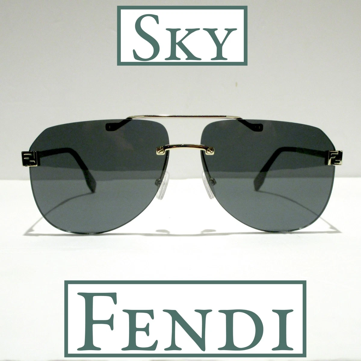Fendi Gold Green Sunglasses for Men for sale | eBay