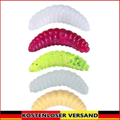 Portable Artificial Bread Worm Baits Bionic Maggots Shape Bait for Bass Fishing
