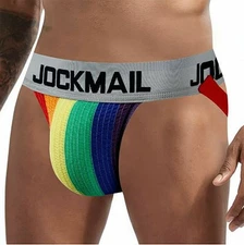 JOCKMAIL Men's Jockstrap Athletic Supporter Underwear Gym Workout Strap Brief