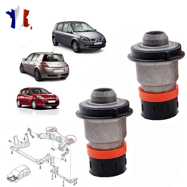 Kit 2 Silent-Bloc Motorlager FüR Clio 3 Megane 2 Scenic 2 Modus 8200275524-image