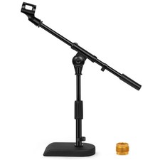Adjustable Desk Microphone Stand 2 Pack Black InnoGear Weighted Base Soft Grip