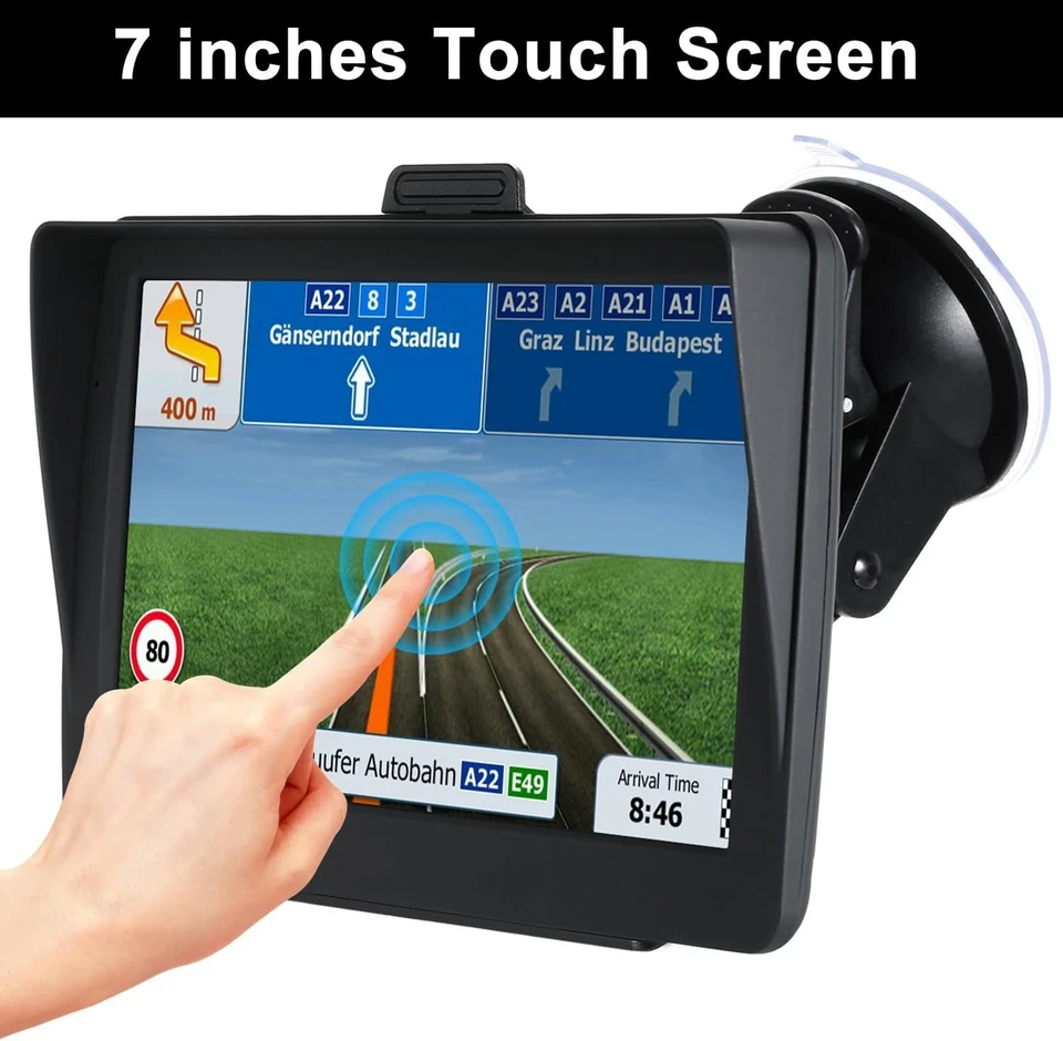 GPS Navigation for Car/Truck, Updated 2025 Maps, 7-inch Display, Voice Guidance - Image 4 of 4