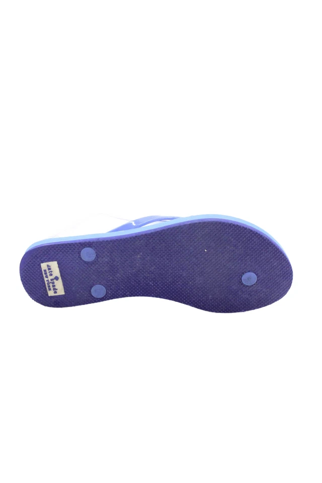 Kate Spade New York Womens Starfish Print Bow Detail Flip Flops Blue Size 7M - Image 4 of 4