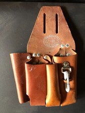 Bashlin 112-HLS LEATHER TOOL HOLDER BELT MOUNTED HIGH LINE ELECTRICAL TOOLS 