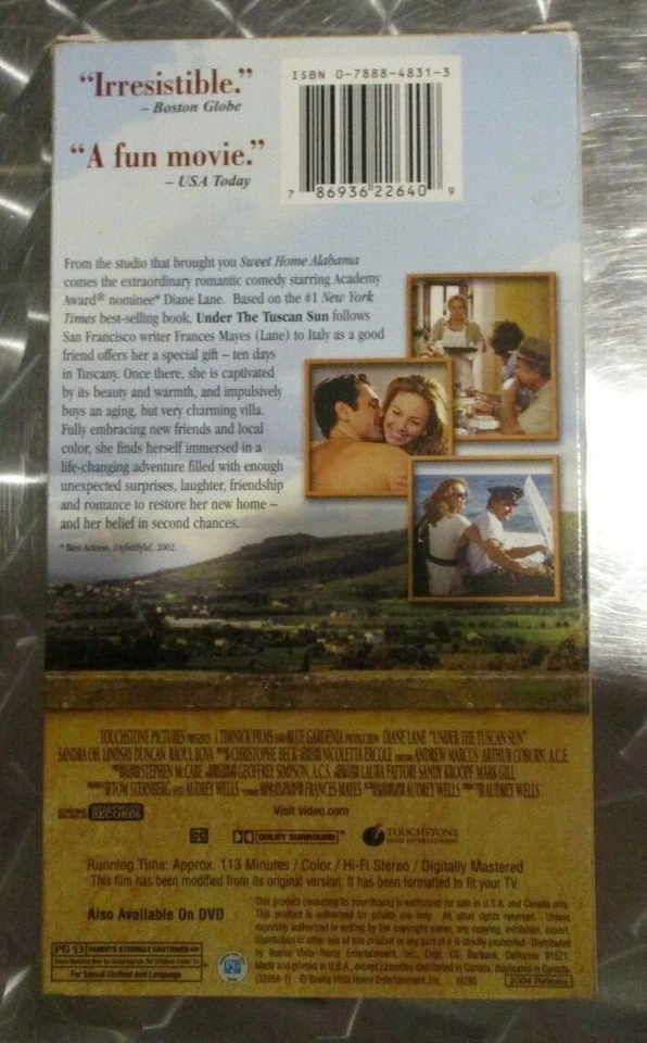 Under the Tuscan Sun (VHS 2004) - Image 2 of 3