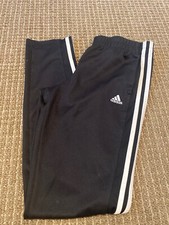 Ladies/Juniors ADIDAS Black/White Track Pants Bottom Zipper Small