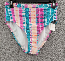 Salt + Cove Sun-Washed Stripe Banded High-Waist Bottoms Juniors' M Multi Pull On