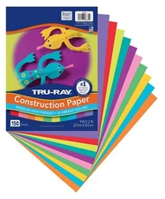 Heavyweight Assorted Sulphite Construction Paper 50 Sheets Vibrant Colors