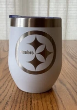 The Memory Company 10 Oz  Tumblers Pittsburgh Steelers White And Silver