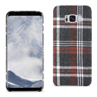 Reiko Samsung Galaxy S8 Checked Fabric Case in Brown | MaxStrata