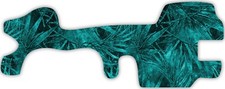 Teal Tropical Palm Leaf Black Vinyl Wrap For Doc Band Helmet Baby Cranial Helmet