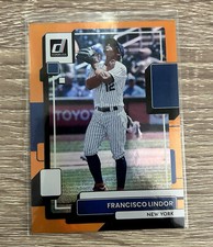 2022 Panini Donruss Orange Prizm Francisco Lindor #219 Baseball Card Mets