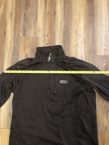 VTG Drake Pullover Men’s Size Large Brown Waterfowl Systems 1/4 Zip Pocket Rodeo - Picture 20 of 23