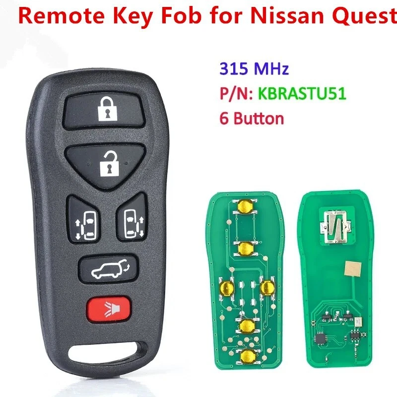 2XKeyless Entry Remote Key Fob for 2004 2005 2006 2007 2008 2009 Nissan Quest 6b Foto 2 de 4
