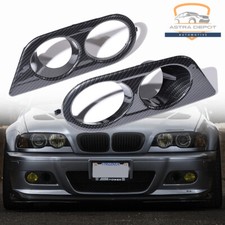 For 2001-2006 Bmw E46 M3 Lower Bumper Fog Light Grill Cover Carbon Fiber H-style