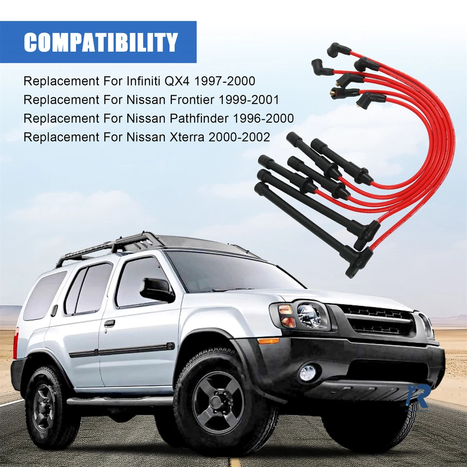 Juego de cables de encendido por chispa aptos para Infiniti QX4 Nissan Frontier Pathfinder 96-02 Foto 4 de 4