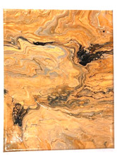 HANDMADE ACRYLIC POUR PAINTING ON 8X10 CANVAS, VARNISHED