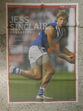 AGE FINALS FEVER POSTER 2007 AFL FOOTBALL JESS SINCLAIR NORTH MELBOURNE 