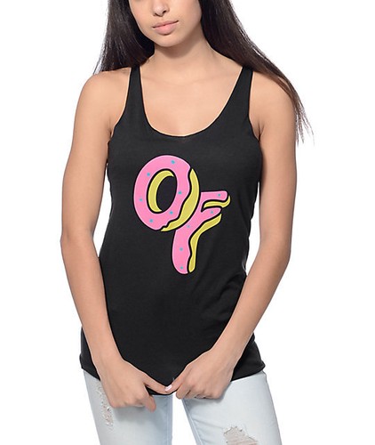  Camiseta sin mangas Odd Future OFWGKTA OF DONUT Logo Para mujeres Niñas Nueva con etiquetas Auténtica - Imagen 1 de 2